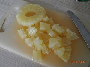 Bavarois fraise sur gelée d'ananas