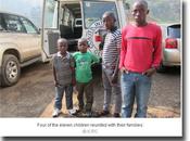 Rwanda enfants retrouvent leur famille