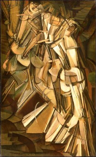Marcel Duchamp, Nu descendant l’escalier n°2, 1912. Huile sur toile. 146 x 89 cm
