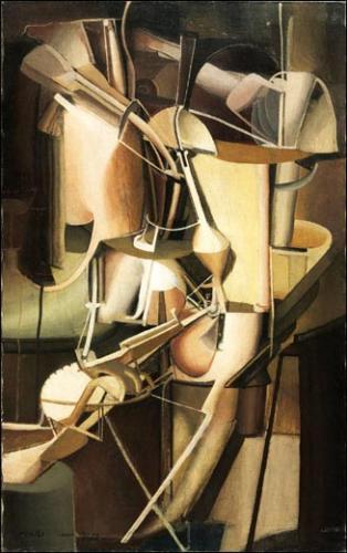 Marcel Duchamp, La Mariée, 1912. Huile sur toile. 89,5 x 55 cm © 2014 Photo The Philadelphia Museum of Art/ArtResource/Scala, Florence, © succession Marcel Duchamp/Adagp, Paris 2014