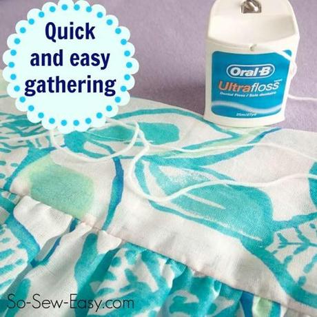 froncer fil dentaire nylon peche Astuce : faire des fronces avec du fil dentaire