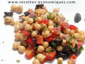 recette economique salade pois chiche (3)