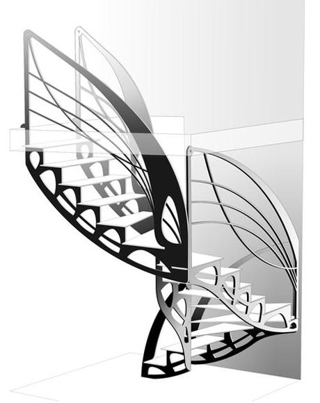 escalier design croquis