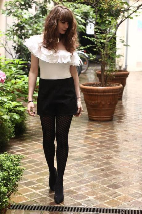 look short dentelle