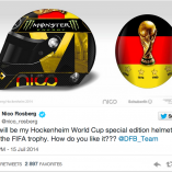 Le casque « made in World Cup » de Rosberg