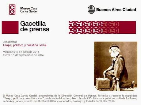 Nouvelle exposition ce soir au Museo Casa Carlos Gardel [à l'affiche]