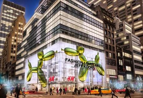 Jeff Koons s'expose chez H&M à New York...