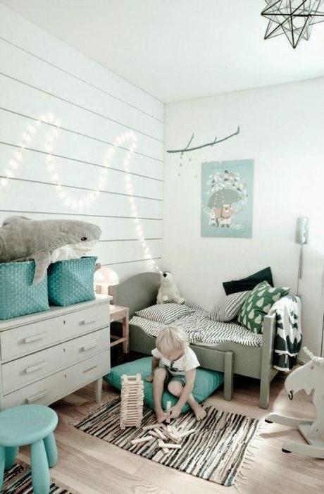 Chambre enfant Vert menthe une touche de via Nat et nature Home challenge : La couleur dans nos intérieurs
