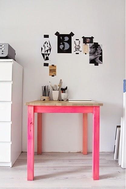 Bureau enfant Decocrush via Nat et nature Home challenge : La couleur dans nos intérieurs