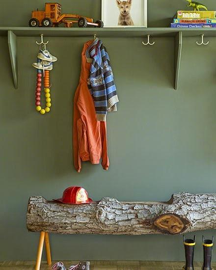 Chambre enfant kaki Shake my blog via Nat et nature Home challenge : La couleur dans nos intérieurs