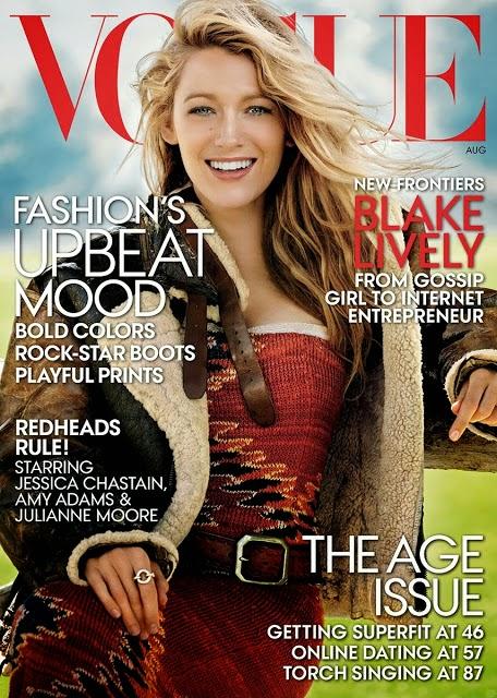 Ambiance Far West avec Blake Lively, cover girl du Vogue US du mois d'Août...