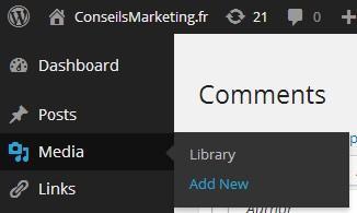 ajouter media worpress
