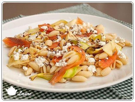 Pâtes courgette et truite