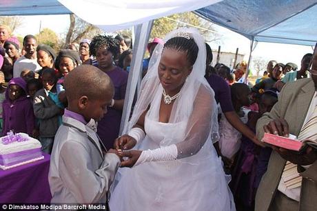 Sanele's 47-year-old mum, Patience Masilela, insists that the marriage is simply symbolic and not legally binding and that her son is very happy about the arrangement