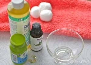  L'huile de ricin pour les ongle