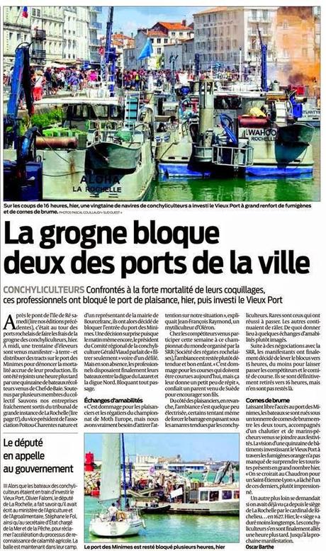 La Rochelle : une journée de mobilisation pour les conchyliculteurs