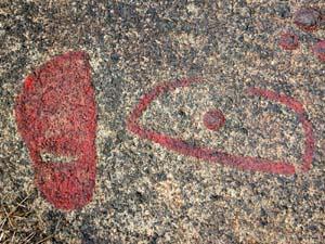 L'affleurement granitique et les petits pieds du Diable de Roc'h Priol à Quiberon (56)