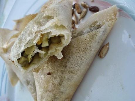 Samosa de petits pois au gingembre