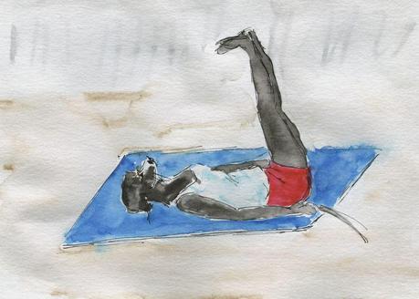 394) séance patte en l'air