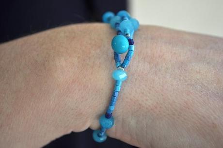 Envie de bleu… Bracelet porté
