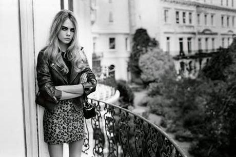 Cara Delevigne, égerie de Topshop automne/hiver 2014.