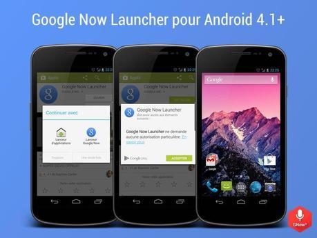 Google Now Launcher disponible sur Android 4.1 ou supérieur