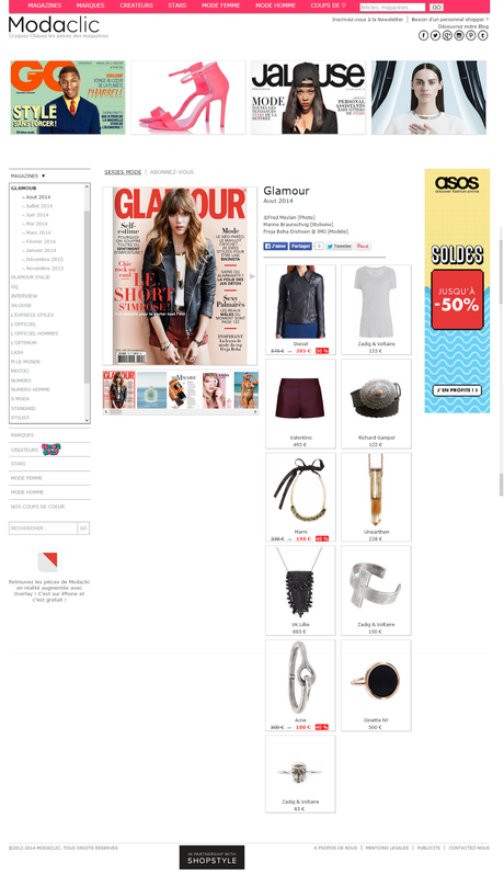 Modaclic, le site qui mixe magazines et shopping