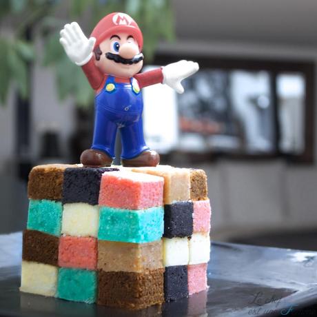 Aujourd’hui, nouveau défi pour Mario, réussir à fin... rubicube cake