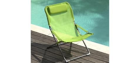 chaise longue design verte 