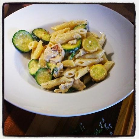 Beautiful courgette carbonara de Jamie Oliver réussit avec mes chaudrons T-Fal