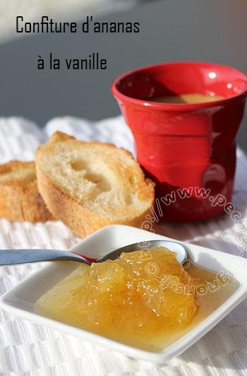 Confiture d’ananas à la vanille