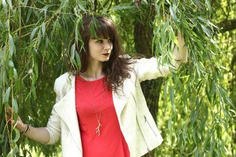 veste blanche tweed