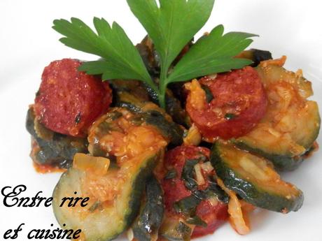 Poêlée de courgettes au Chorizo