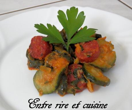 Poêlée de courgettes au Chorizo
