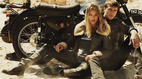 Kate Moss et Clément Chabernaud en plein désert pour la campagne Matchless London...