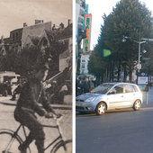 Août 1914, la station des autobus place d'Erlon
