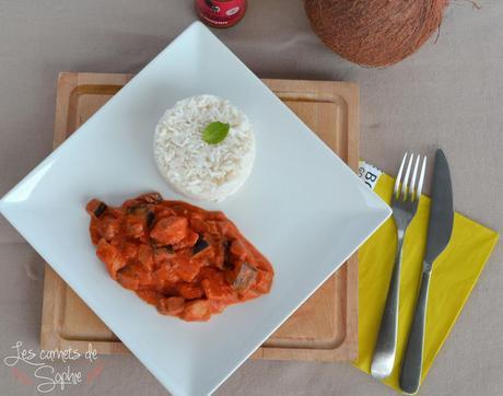 Poulet au curry rouge et aux aubergines Poulet au curry rouge et aux aubergines