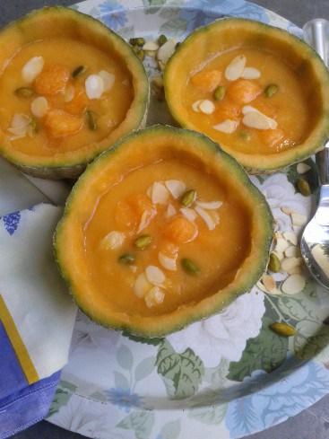 soupe melon en coques