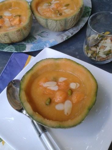 soupe melon glace en coque