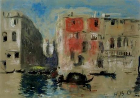 Canal in Venice null by Hercules Brabazon Brabazon 1821-1906