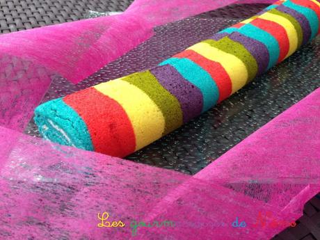 Gâteau roulé rainbow
