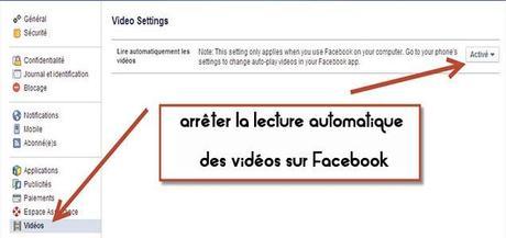 plus de lecture automatique Comment désactiver la lecture automatique des vidéos Facebook?