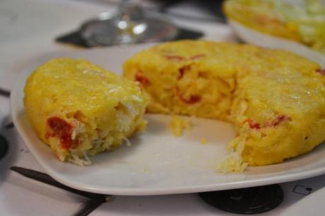 tortilla morue, poivron, aubergine