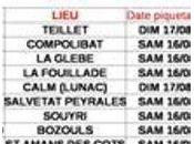 Cordonnées spéciale (3ème deuxième jour). 16/08/2014 raison météo...