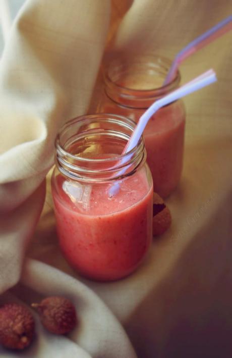 Smoothie litchi-fraise {5 jours, 5 smoothies}