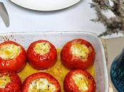 Tomates farcies fromage chèvre pour déjeuner estival