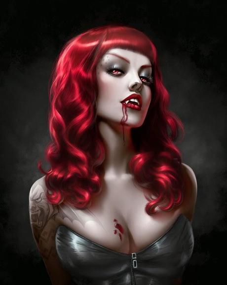 illustration de Will Murai représentant une vampire sexy 