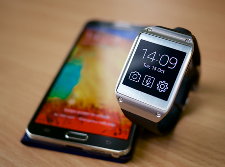 smart watch and phone
