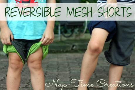 short mesh reversible Patron gratuit : shorts réversibles en mesh