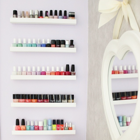 De bien jolis rangements maquillage sur Instagram @glitteringdelirium